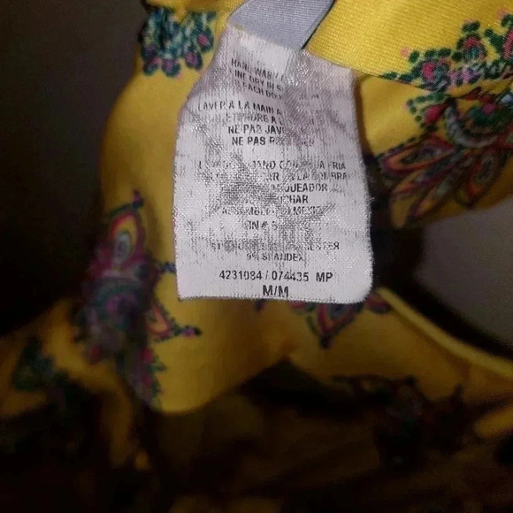 Isabella Rose Yellow Paisley Print Monokini Medium - Picture 8 of 9